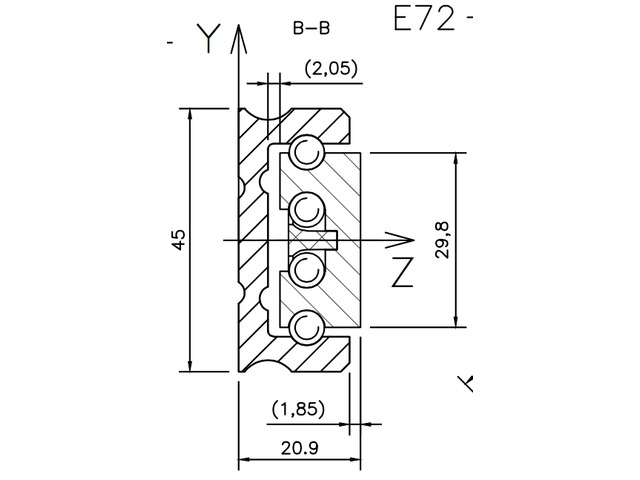 Linearführungen Stahl E72