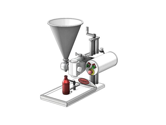 Volumetrische Dosiermaschine für flüssige und halbviskose Produkte | EasyFill