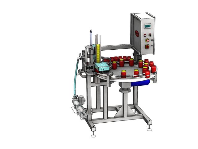 Einteilige Multifunktionsmaschine für die Verpackung von Flüssigproduktflaschen |  TRV 